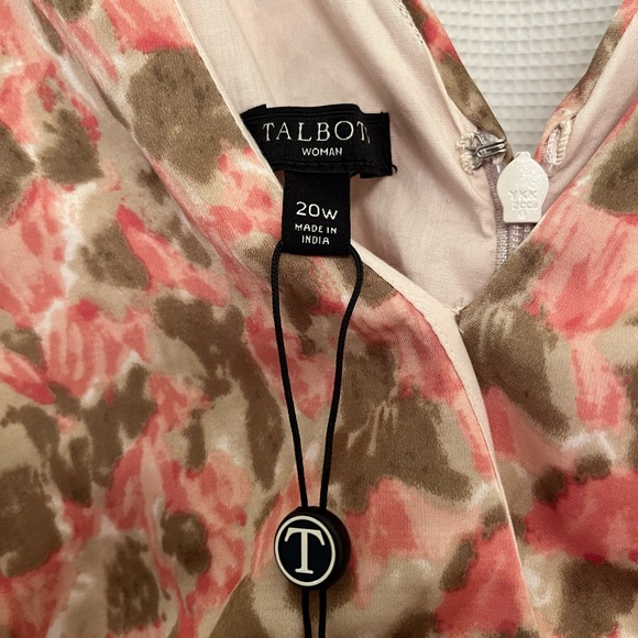 Talbots Watercolor Floral Dress Size 20W - Picture 6 of 7